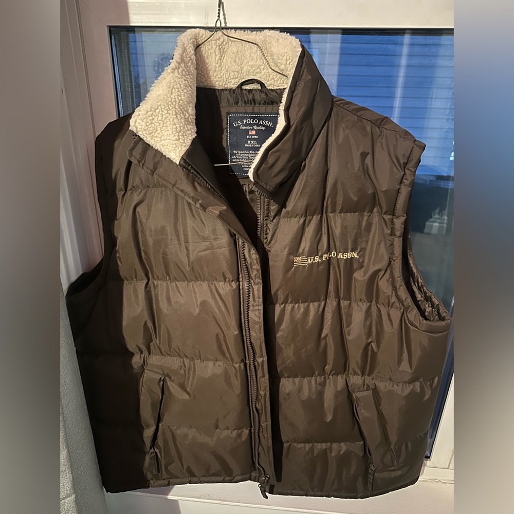 Men’s U.S. Polo Chocolate Brown Quilted Vest